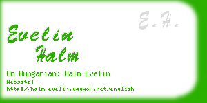 evelin halm business card